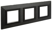 Рамка универсальная DKC Avanti 3-м. металл графит картинка